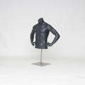 Athletic headless suit clothing decorative used display black male torso mannequin with stand